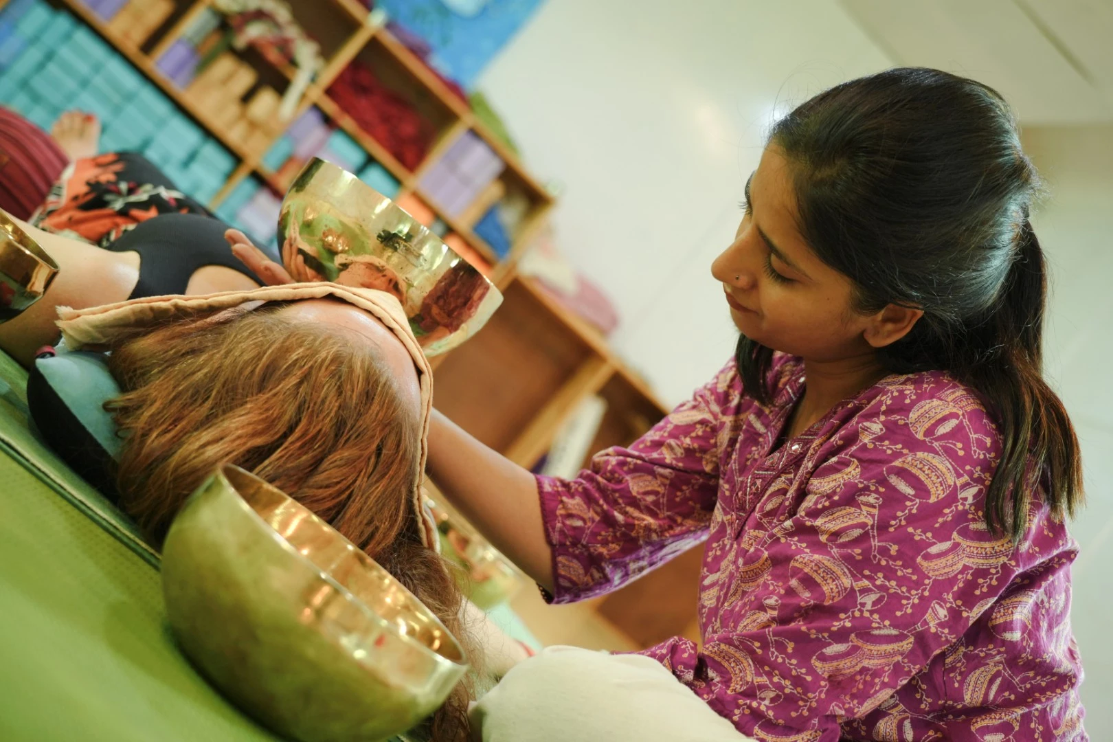 Mountain yoga session